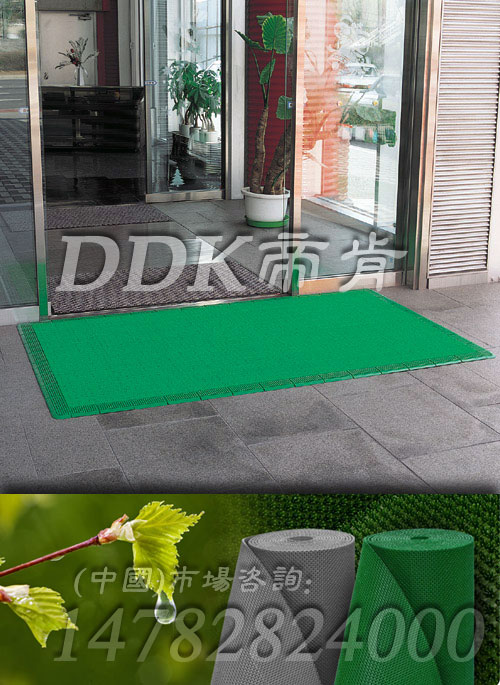【进户门地垫】绿色硬质草尖刷子型除泥进户门地垫