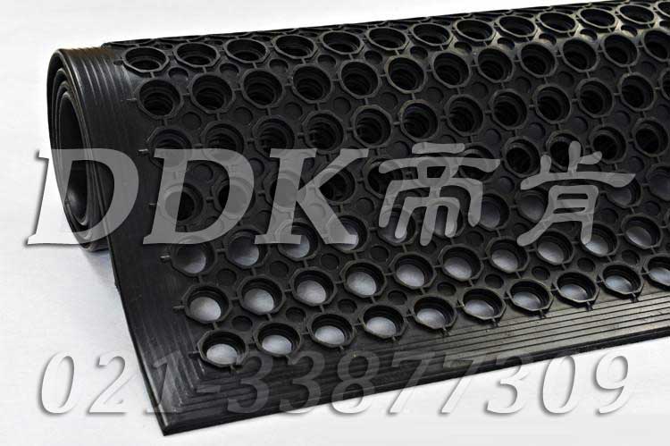 【安全防滑抗疲劳孔垫】「帝肯(DDK)_4800_MD1500X900（乐美达）」耐油脂工厂地垫，圆孔沥水防滑橡胶垫