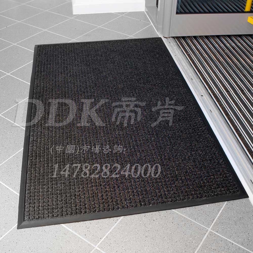晶钻型防滑吸水门垫尺寸可定做 方块纹办公楼防尘地毯PVC底背多色可选